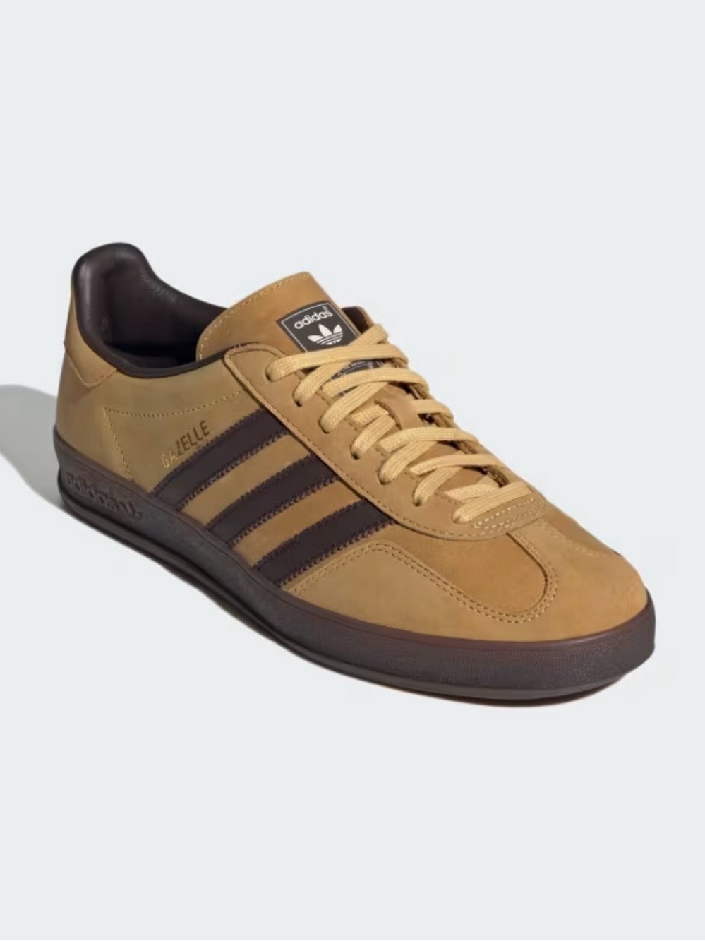 adidas GAZELLE INDOOR Sneakers in Tan and Dark Brown Nubuck